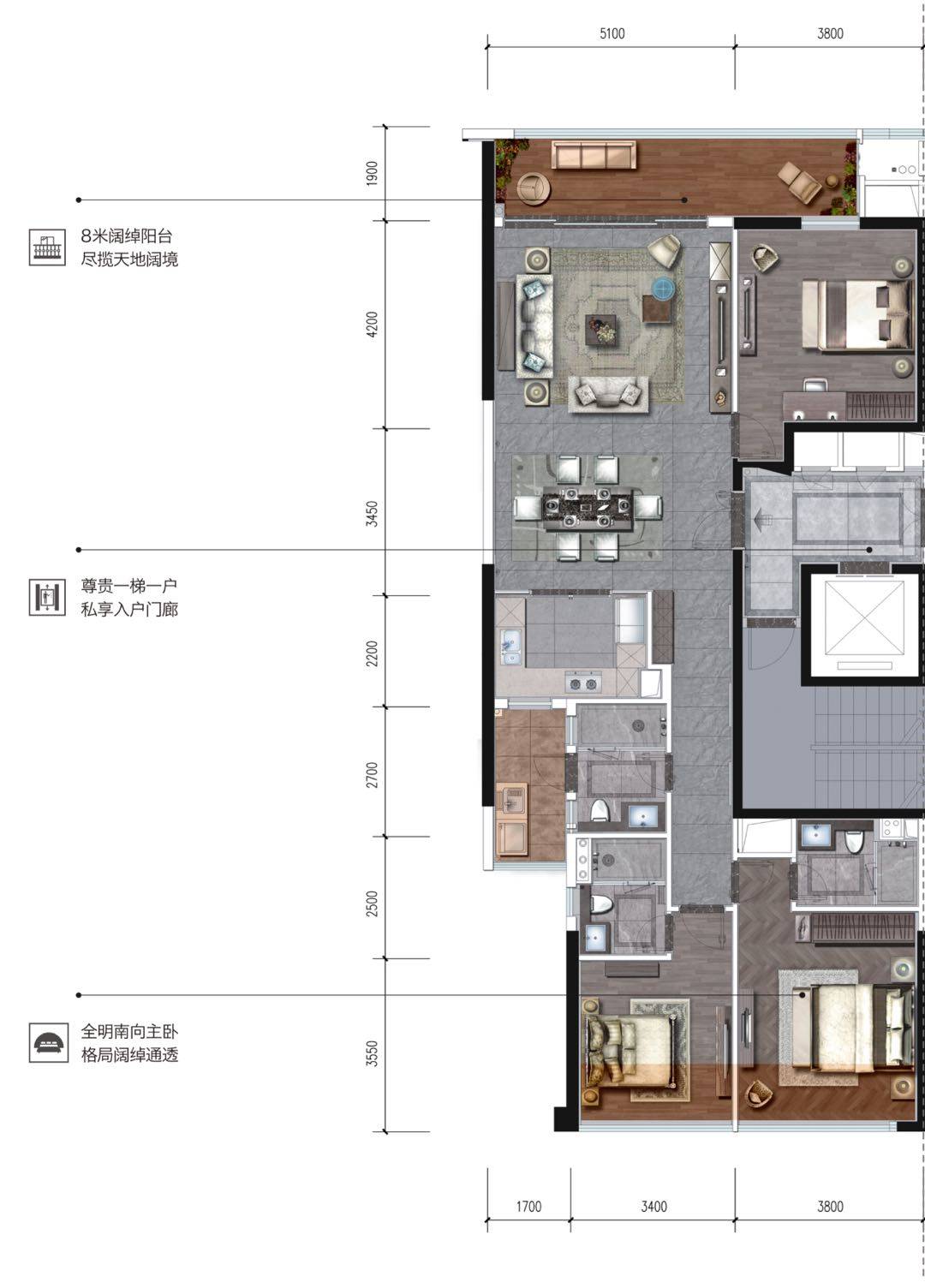 B户型（双套间）