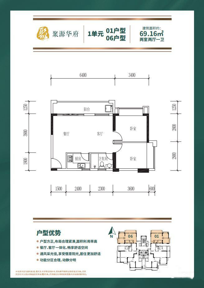 1单元01/06户型