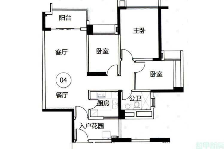 6栋1座04户型