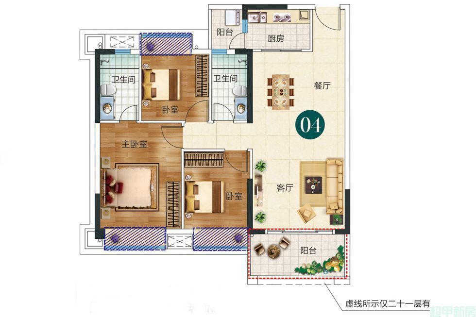 云山汇景1栋04户型