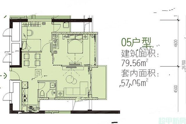 11#低区2梯6-13层05户型