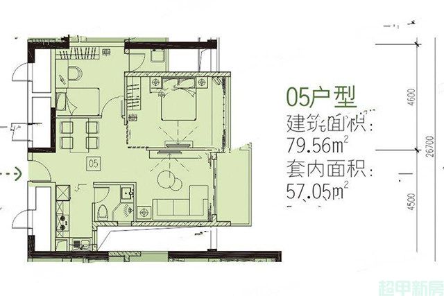 11#中区2梯16-26层05户型